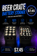 Beer crate battery storage
