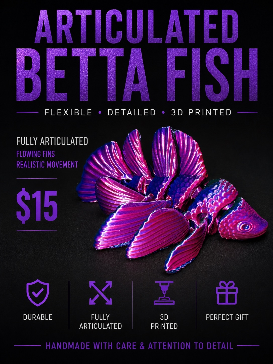 Articulated Betta Fish
