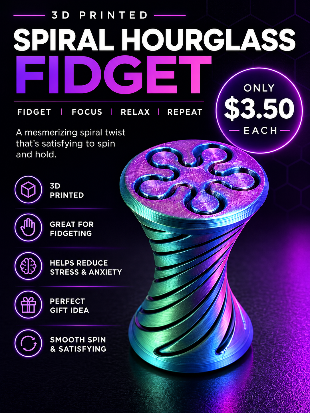 Spiral Hourglass Fidget
